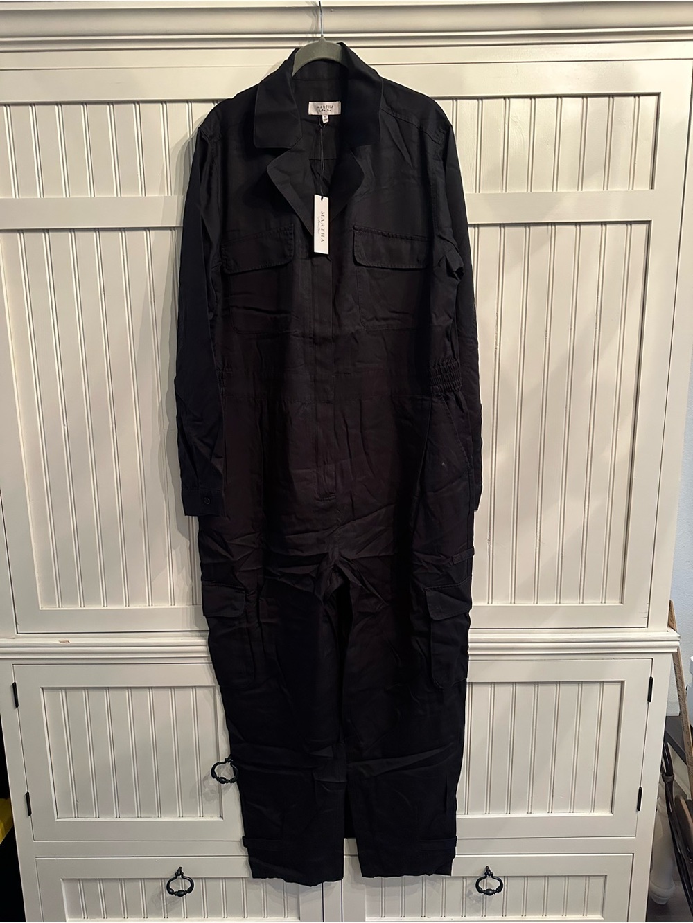 NWT Martha Stewart Everyday Utility Jumpsuit Black XL